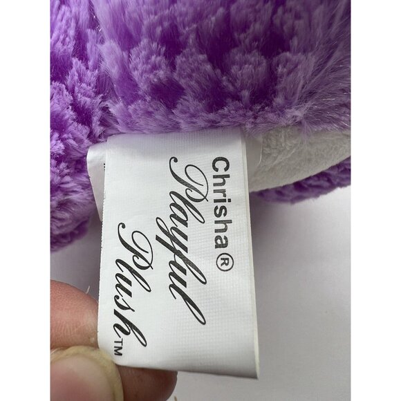 2009 Chrisha Playful Plush Purple Easter Bunny Rabbit 10 Inch Stuffed Animal Toy - Picture 9 of 11